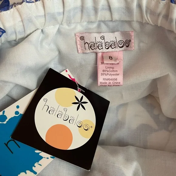 Halabaloo Royal Blue and White Bow Front Dress - Picture 5 of 6